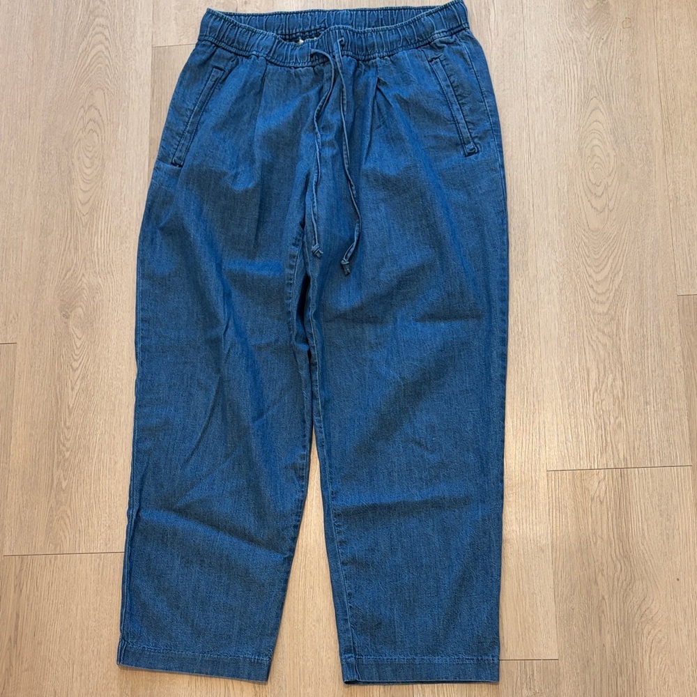 Old Navy High-Rise Drawstring Jeans - Dark Blue
